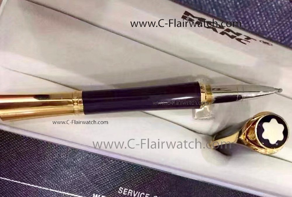 Mont blanc Princesse Monaco Gold Clip PURPLE Rollerball Pen